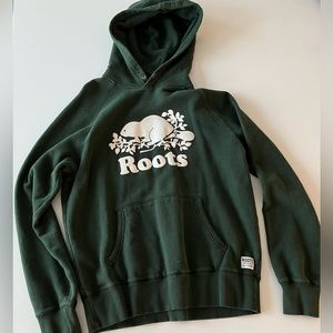 Men’s Roots Medium Forest Green Hoodie Sweatshirt
